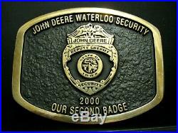 John Deere Waterloo SECURITY Deputy Sheriff Employee 2000 Belt Buckle Anacortes