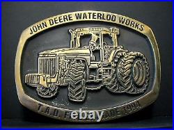 John Deere Waterloo TAD FIRE BRIGADE 8000 Tractor EMPLOYEE Belt Buckle 1994 1/31