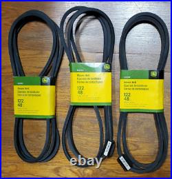 Lot of THREE New John Deere Original Equipment 48 inch V-Belts GX21833