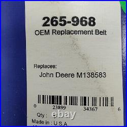 M138583 DECK BELT FOR John Deere. 265-968 Stens OEM Replacement Belt