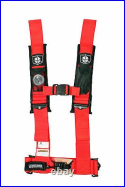 Pro Armor 4 Point 3 Harness Can-Am Maverick Commander Defender X3 1000 800 RED