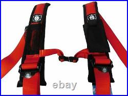 Pro Armor Seat Belt Harness 4 Point 2 Padded Polaris RZR XP S /4 /1000 RED PAIR