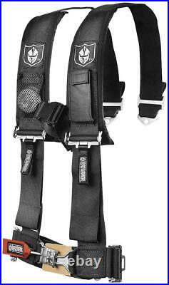 Pro Armor Seat Belt Harness 4 Point 3 Padded Arctic Cat Wildcat Prowler (BLACK)