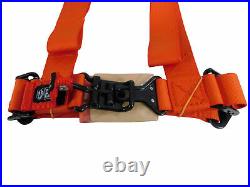 Pro Armor Seat Belt Harness 4PT 2 Padded Polaris RZR XP S /4 /1000 ORANGE PAIR