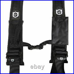 Pro Armor Seat Belt Safety Harness 4PT 3 Padded RZR Rhino Can Am BLACK (PAIR)