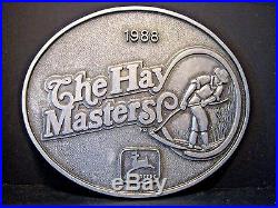 RARE! John Deere COLUMBUS The Hay Master EMPLOYEE Belt Buckle 1988 Ltd Ed 30/700