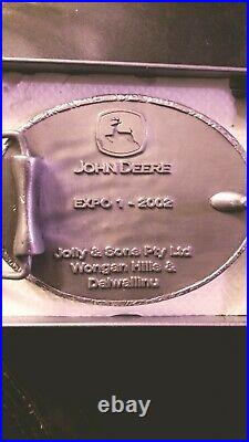 Rare Find 2002 John Deere Expo 1 Pewter Belt Buckle Master 1 Of 2 Ever Produced