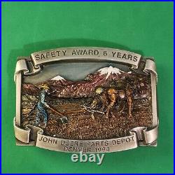 Rare! John Deere Safety Award 6 Yr Denver 1994 #23 of 32 Pewter Belt Buckle