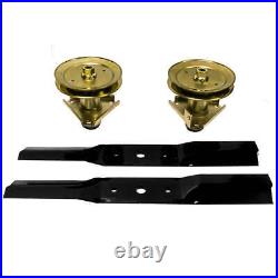 Spindle Blade Belt Kit Black Deck For John Deere AM124511 AM141040 M125218 STX38