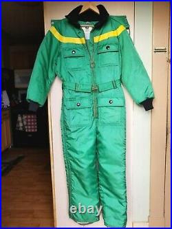 Vintage John Deere Womens Snowmobile Snow Suit One Piece Sz Small With Hood